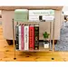 estante de livros metálica